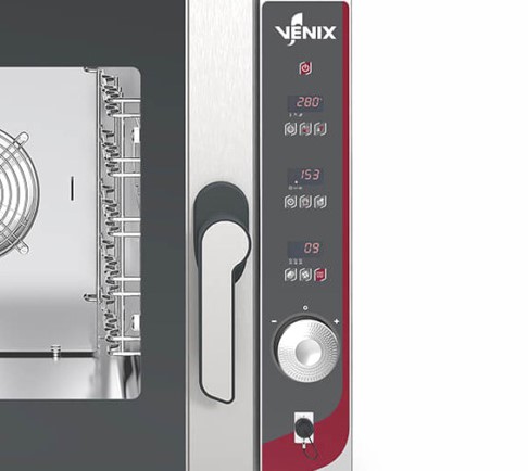 Lò nướng hấp đa năng 5 Khay GN 23 Venix SQ053D00 nút điều chỉnh